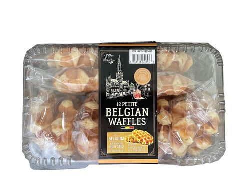 Le Chic Patissier 12 Petite Belgian Waffles Individaully Wrapped, All Natural Non GMO, Made in