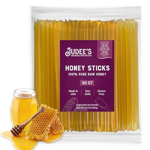 Judee's Gluten Free Raw Honey Sticks - Tea & Coffee Sweetener Raw