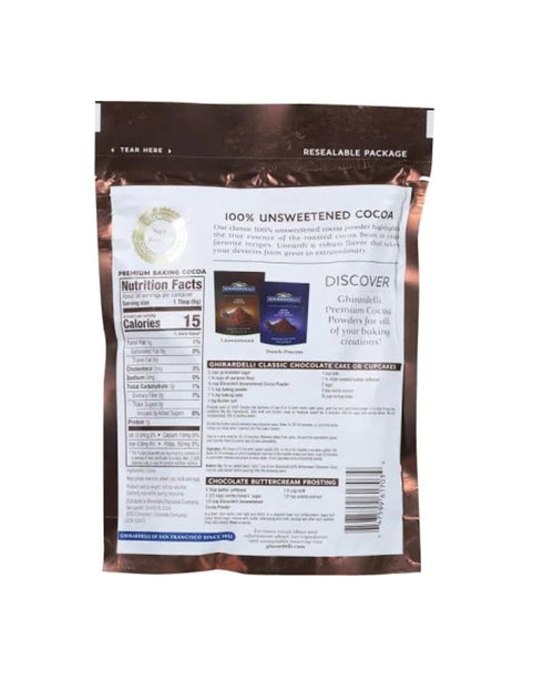 Delsmile 8 oz (227 g)(pack 2) Ghirardelli, Premium Baking Cocoa