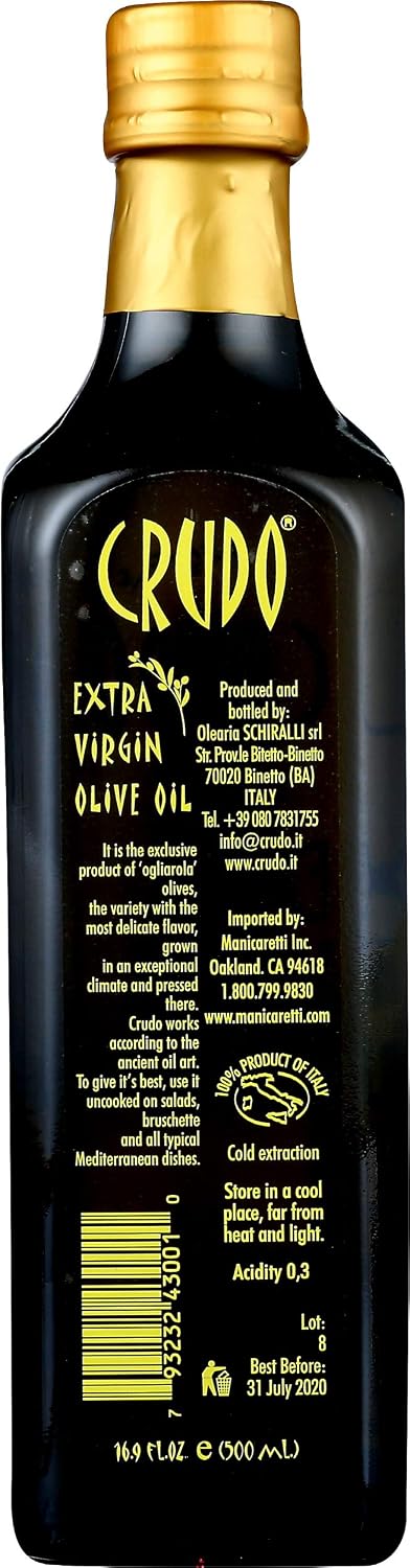 Crudo 16.9 Oz , Oil Olive Extra Virgin Ogliarola, Fl