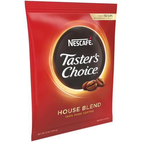 Nescafe Instant Coffee, Taster's Choice Light Roast House Blend, 8 oz Bulk Pouch