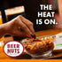 '-32oz BEER NUTS Habanero Hot Bar Mix - Party Size Fiery Snack Food - Salty Spicy Roasted Peanuts, Cajun Sesame Sticks