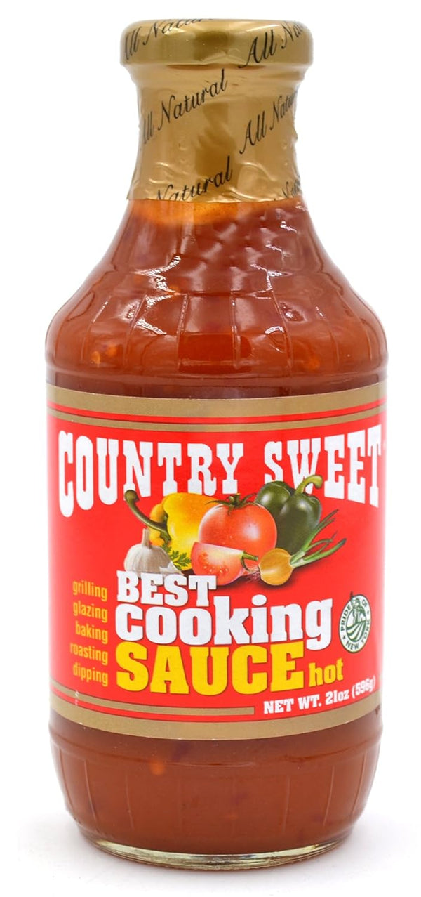 Country Sweet Sauce - Premium Cooking and Finishing Sauce, Hot, 21 Ounces