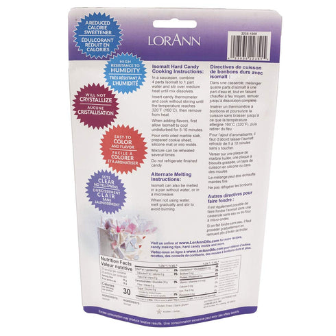 1 lb 1 Lb LorAnn Oils Isomalt Sugar Substitute (Granular) - Sugar Substitute for Baking, - Isomalt Ready To Use - Clear