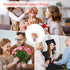 wkao 12.5 Gift Bouquet: Knitted Crochet Flowers, Sunflower, Rose, Carnation, Handmade