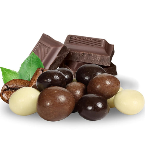 Gourmet Chocolate Covered Espresso Beans Medley by Its Delish, 2 Lbs Bulk