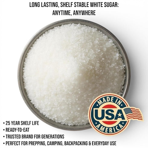 #2.5 25-Year 25 oz Future Essentials Canned White Granulated Sugar Nitrogen-Sealed Can of White Sugar for Long-Term
