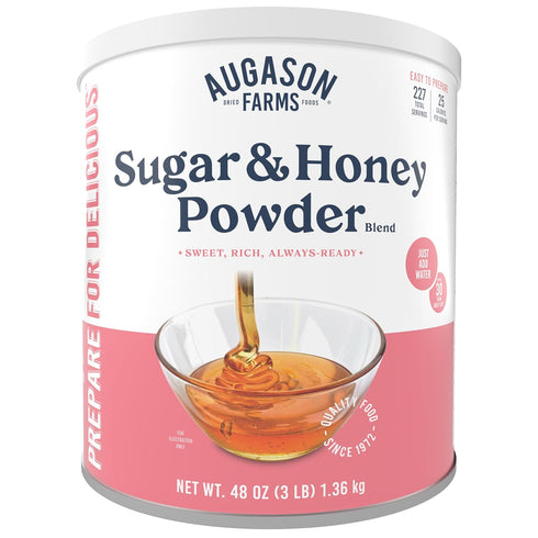 Sugar and Honey Powder Mix Can Emergency Food Supply, 227 Servings, 30