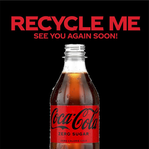 16.9 oz, 12 Pack Coke Zero Sugar Diet Soda Soft Drink, fl