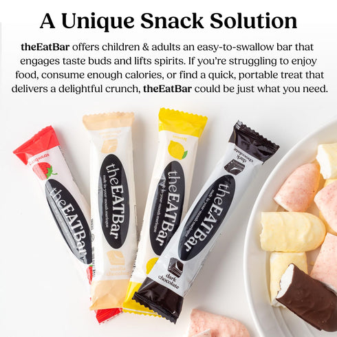 5, 6, 7 Pack 24 theEATBar Assorted Melt-In-Your-Mouth Meringue Bars for Dysphagia and Low Appetite | Strawberry, Lemon