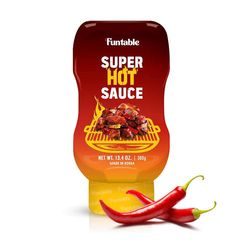 Funtable Super Hot Sauce (13.4 oz, Pack of 1) - Authentic Korean