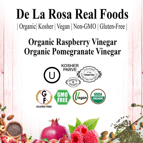 100% 16.9 Oz (Pack 3) De La Rosa Extra Virgin Olive Oil, Balsamic & White Balsamic Vinegar, Pure, Raw & Unfiltered