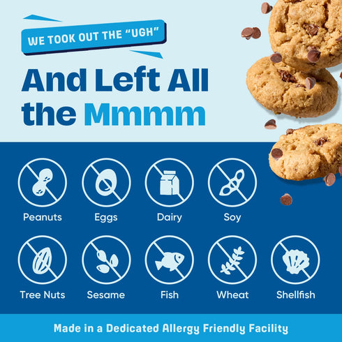 9 (20 Packs, 0.67 oz) Gluten Free Partake Crunchy Chocolate Chip Cookies - Vegan - Free From the Top Allergens