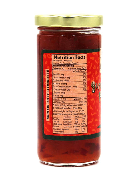 Mills Gourmet 8 oz (224 Strawberry Pepper Jelly - Bursting with Flavors of Mildly Spicy Jalapeno Peppers, Sweet Red