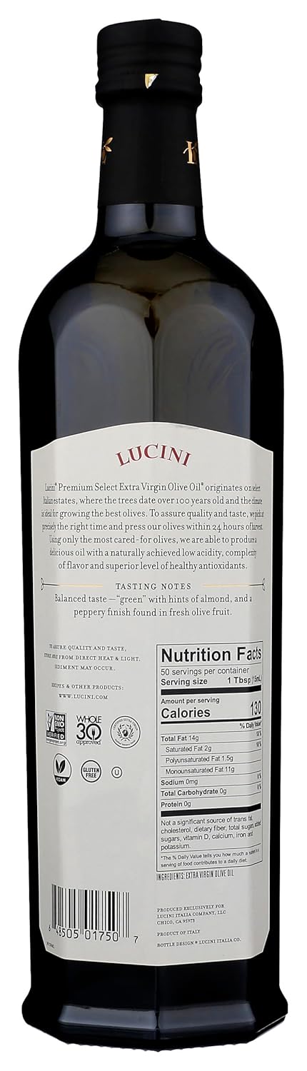 25.4 Lucini Premium Select Extra Virgin Olive Oil, Ounce