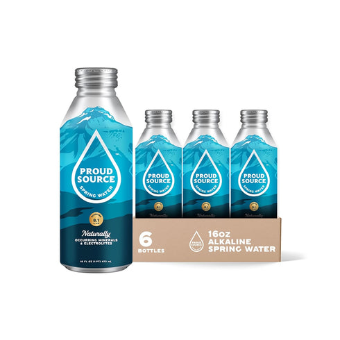 Proud Source Alkaline Spring Water - Rocky Mountain Sourced Mineral Water with