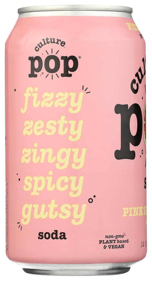 12 Culture Pop Soda Probiotic Grapefruit Soda FO