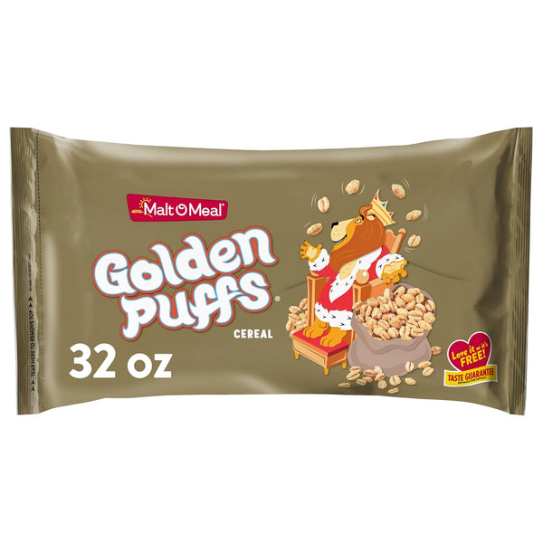 Malt-O-Meal Golden Puffs Sweetened Puffed Wheat Breakfast Cereal, Bulk Family Size, 32