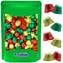 (5 Fruidles Christmas Bells Milk Chocolate Party Bag Fillers, Individually Wrapped Foils, Resealable Bag, Kosher