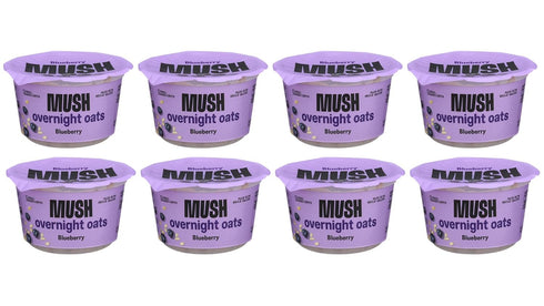 generic Mush Overnight Oats - Blueberry - 15g Protein, Good Source of Fiber,