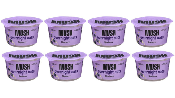 generic Mush Overnight Oats - Blueberry - 15g Protein, Good Source of Fiber,