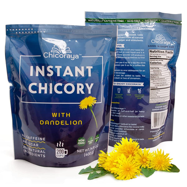 CHICORAYA Instant Chicory Coffee - Best for Decaf and Diet - Keto