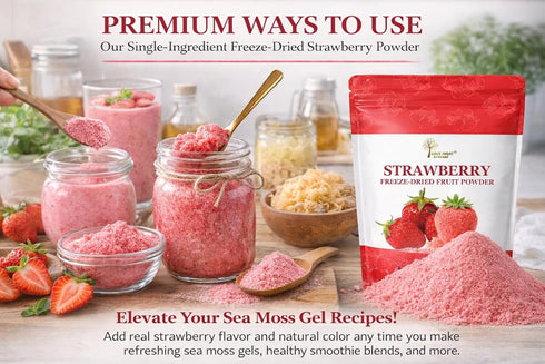 8 oz Indus Farms Freeze Dried Strawberry Powder Pure Strawberry Fruit, No Added Sugar, Bold Real Fruit Flavor