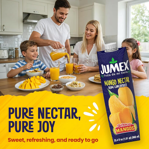 32.4oz, 12 Pack Jumex Mango Nectar - Mango Juice Nectar Made with Fresh Fruit Puree - Tropical Fruit Juice Concentrate