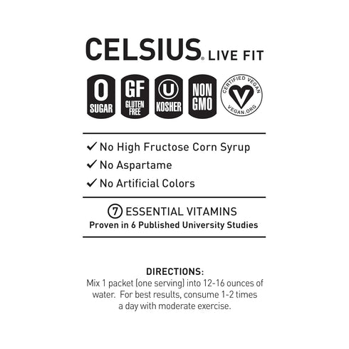 Packs, (14 Pack), 2.5 CELSIUS On-The-Go Powder Stick Zero Sugar Sticks per Berry, Ounce