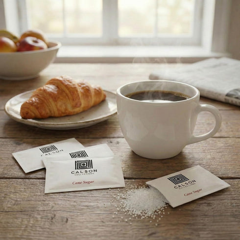 CALSON COLLECTIONS 500 Count Packets Packets Packs - Individual Servings of White Sugar Individual Servings of White