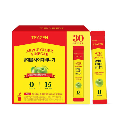 TEAZEN Apple Cider Vinegar Drink Powder Packets On-the-Go Wellness with 1500mg ACV,