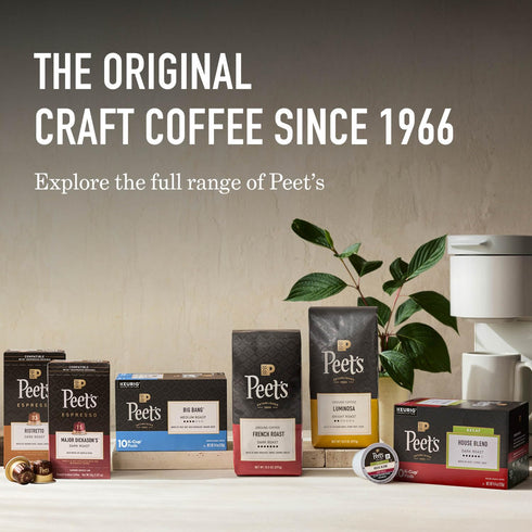 Pack 8-11, 50 Count (5 10 Peet's Coffee, Dark and Medium Roast Espresso Capsules Variety with Decaf, Compatible