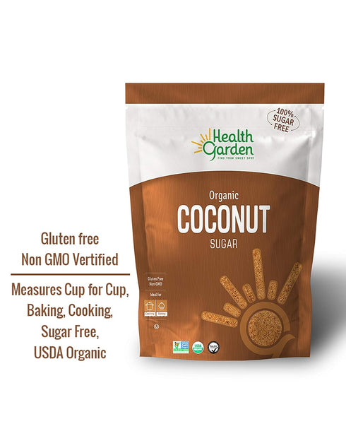(4 lbs) Health Garden Organic Coconut Palm Sugar - Non GMO - Gluten Free -Sweetener Substitute - Kosher - All Natural
