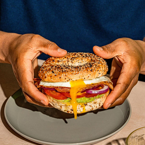 2 Packs (12 Toufayan Everything PreSliced Bagels Vegan, Kosher, Bagels Total), Soft Texture, Great for Breakfast