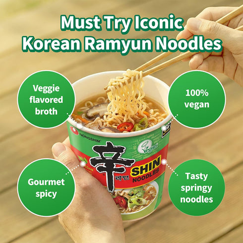 2.64 Pack 6 Nongshim Shin Ramyun Vegan, Ounce
