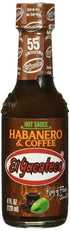El Yucateco Coffee Habanero Sauce, 4 oz, Gluten Free, Sugar Free, 6 Pack
