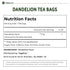 135 100% Tagalica, Premium Dandelion Root Tea Bags, Natural & Pure from Dandelion Root, Eco-Conscious Tea Bags, Herbal