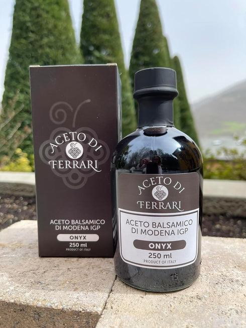 250ml Aceto Di Ferrari Onyx Label Italian Balsamic Vinegar of Modena, Italy, IGP Certified, bottle