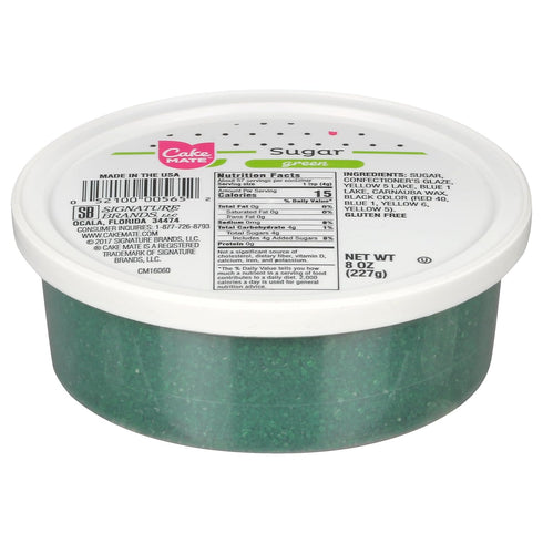 Cake Mate St. Patricks Green Sanding Sugar Edible Green Decorating Sugar for