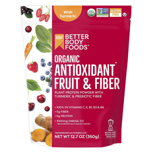 BetterBody Foods Organic Antioxidant Fruit and Fiber Superfood Blend, 12.7 Ounce Powder