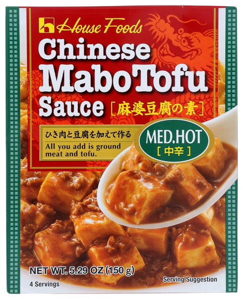 House Foods Chinese Mabo Tofu Sauce Medium Hot 5.29 Oz (Pack of