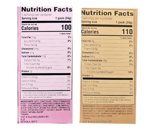 Generic 2 4.23oz 120g Boxes - Organic Chocolate Chip & Strawberry Granola Bites - Gluten-Free Kosher NON-GMO
