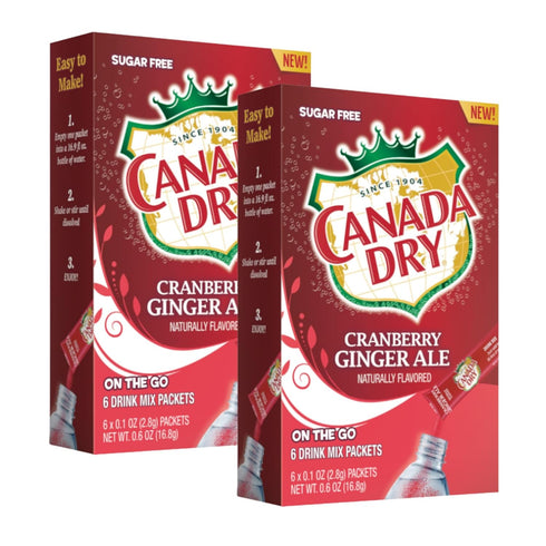 Generic LLE Canada Dry Powder Drink Mix Cranberry Ginger Ale Flavor, Sugar Free