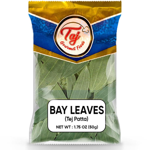 TAJ Gourmet Foods TAJ Bay Leaves, Large Whole Bay Leaf (Tej Patta), 1.75oz (50g)