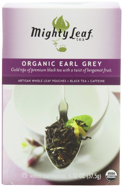 Mighty Leaf Organic Earl Grey Black Tea 45 Count (15 Silken Tea
