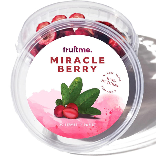 Fruit Me Miracle Berry Whole Fruit - 30 Gently Dried Miracle Fruit Seedless Halves