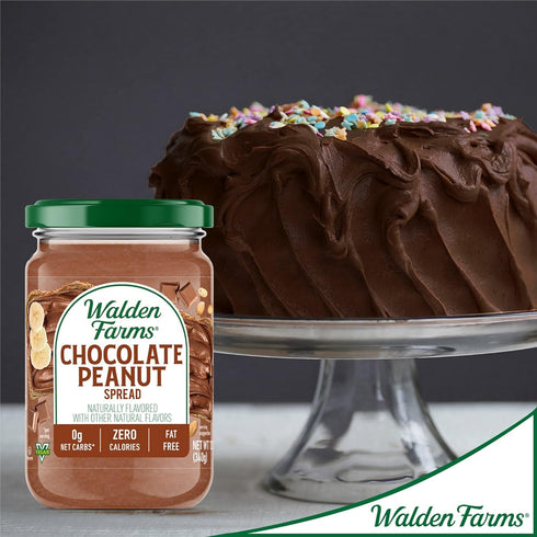 6-Pack, 12 oz Walden Farms Chocolate Peanut Spread Zero Calorie, Low Carb, Keto-Friendly, Vegan, Sugar-Free, Chocolate