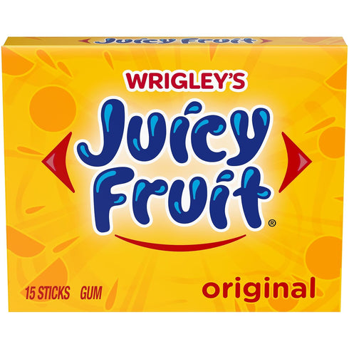 15 (Pack 4), 60 Wrigley Juicy Fruit Chewing Gum, Stick of Gum Pieces