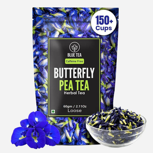BLUE TEA - Butterfly Pea Flower Tea - 2.11 Oz (150+ Cups)