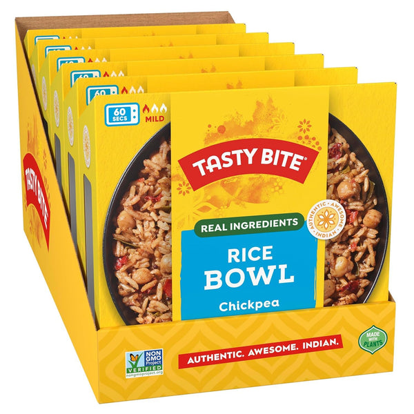 Tasty Bite Chickpea Biryani Rice Bowl, Ready to Eat, Microwaveable, Gluten Free,